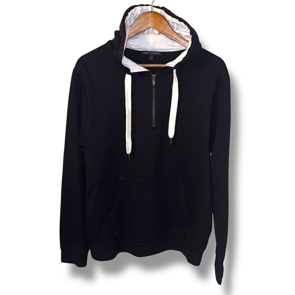 Robert Barakett Montreal Black 1/4 Zip Hoodie L